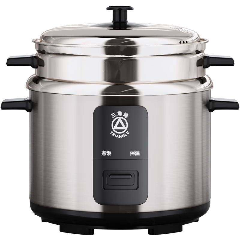 Triangle Rice Cooker Vintage 6L Large Capacity 5-8 Person Cooker 316 Stainless Steel Inner Pot with Steamer TG-Z60X17ZK