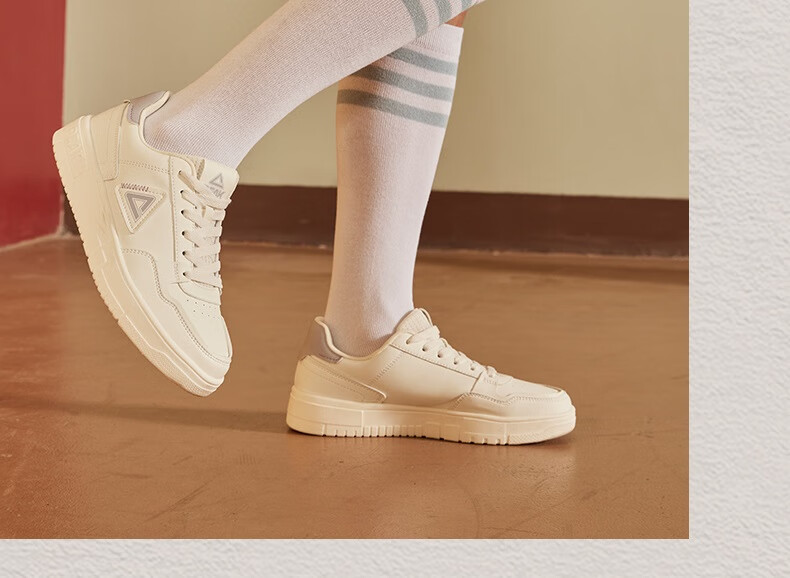 PEAK Women's Sneakers, Summer Mesh Breathable Wear-Resistant Casual Shoes, Air Force One Style White Sneakers for Women, Sports Shoes DB310128 14