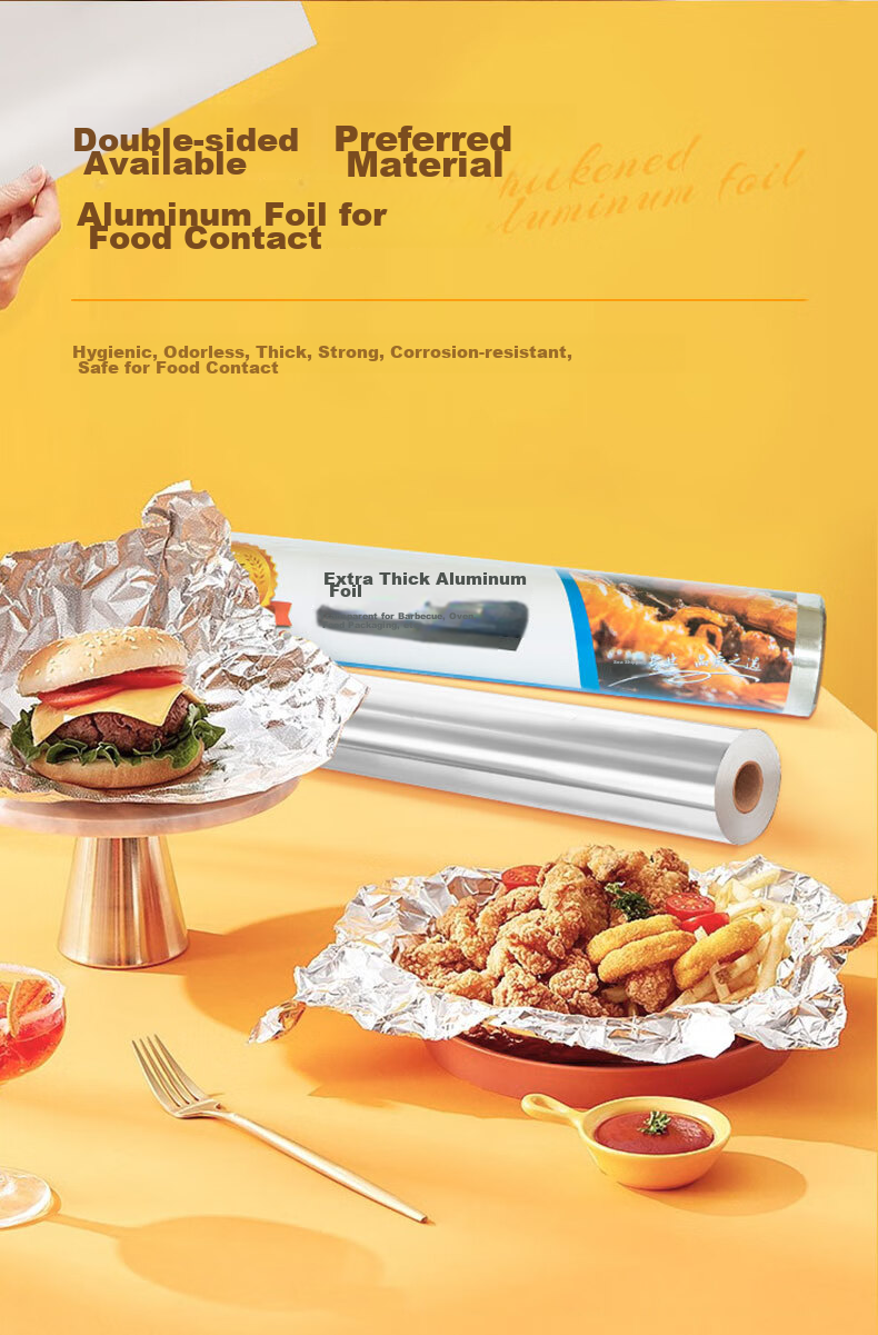 Temeiju Extra Thick Aluminum Foil Roll, 50m*38cm*18 Microns, for Air Fryer Paper, Oven Paper, Baking And Barbecue Use 7
