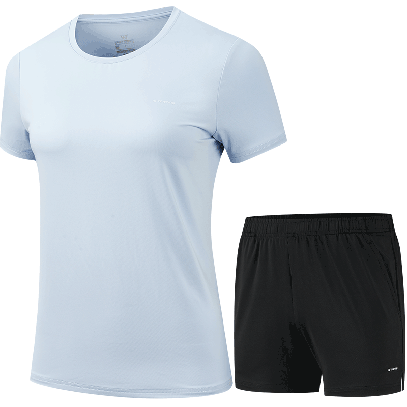 361° Women's Running Outfit Set, Summer Clothing New Casual Short-Sleeve Shorts Two-Piece Set 662414001H-5