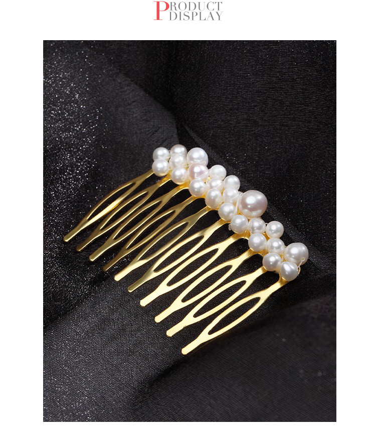 CHIMERA Freshwater Pearl Hair Comb, Bun Maker, Flyaway Hair Tamer, Bangs Clip, High-End Hairpin for Women, Mid-Autumn Festival Gift 18