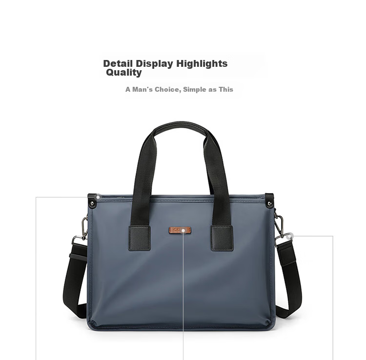 GOLF Business Briefcase for Men, Large Capacity Handbag, Fits 15-Inch Laptop, Multiple Compartments, Casual Horizontal Style, Shoulder Crossbody Bag for Men, Black, Gift for Boyfriend Or Father 7
