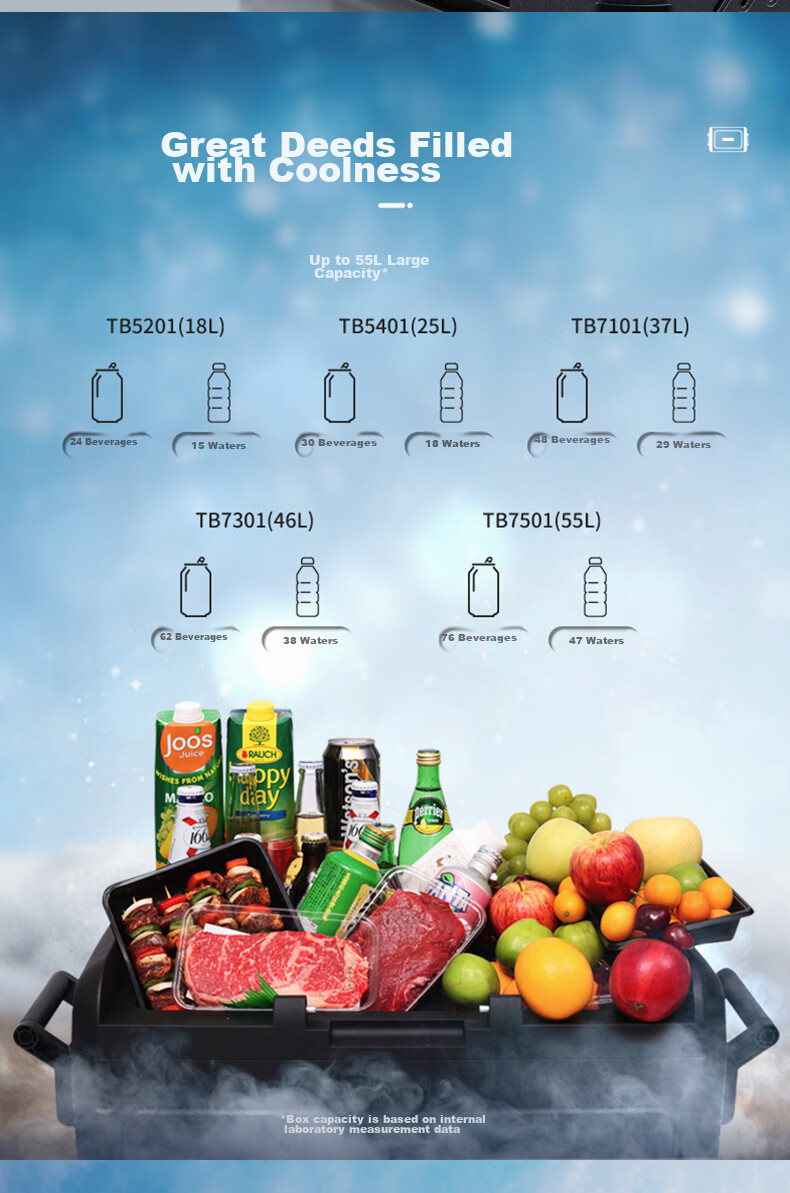 PHILIPS Car Compressor Refrigerator, Dual-Use for Vehicle And Home, 12V/24V, Freezing And Refrigeration TB5401, Outdoor And Indoor Use 13