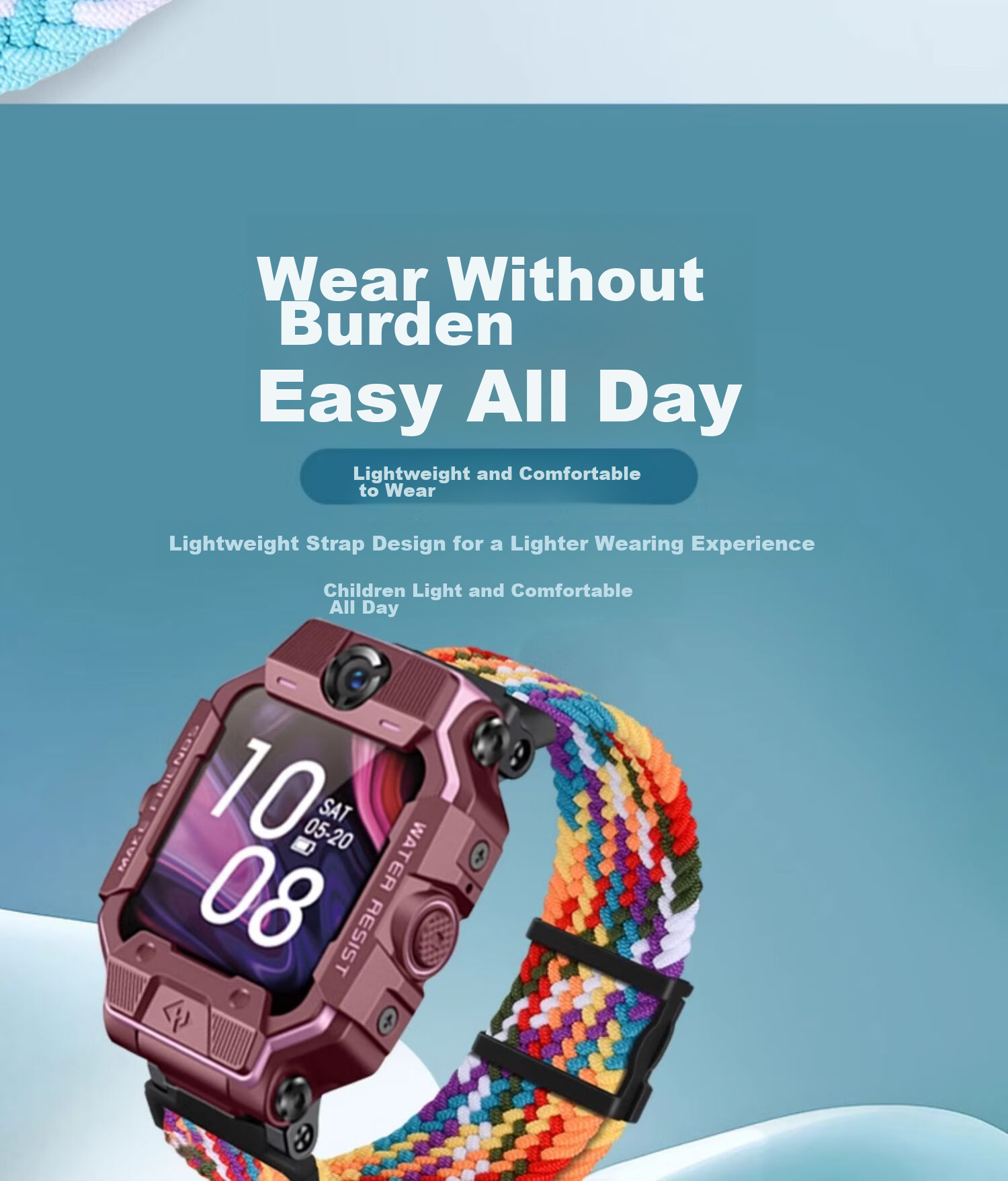Watchbond Compatible with Xiaotianc Z8 Children's Smartwatch Strap, Suitable for Z10/Z9/Z8A/Z7/Z6/Z5 Braided Magnetic Clasp Watchband, Replacement for Q2A/Q1R/D3 Y01A Wristband 11