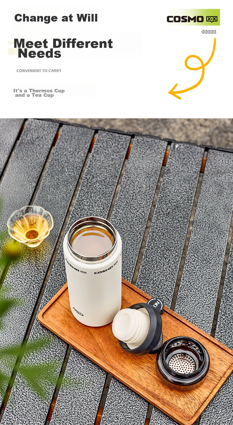 ASD Outdoor Sports Portable Insulated Cup for Home, Office, Students, Water Bottle with Long-Lasting Heat Retention, 400ml, RWS40B18WG-W 5