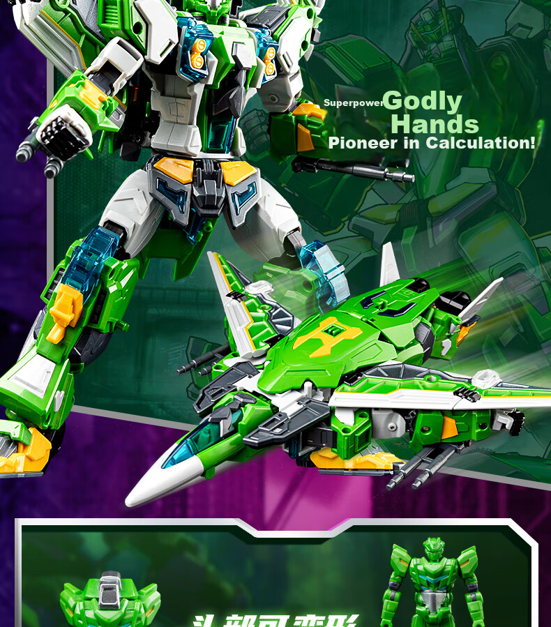 DISON Transforming Alliance 2 Super Transformation War God Robot, Handheld Transforming Toy, Combination Machine, Birthday Gift for Children, New Year Present for Boys 10