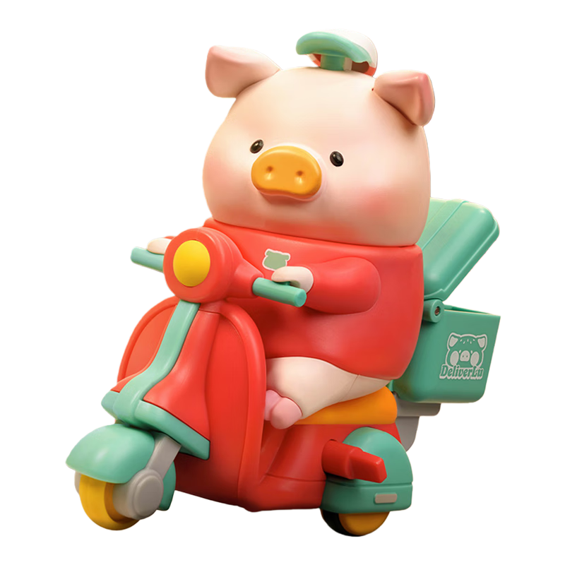 52TOYS Canned Pig LuLu Burger Delivery Action Blind Box Toy Trendy Figurine Full Box of 4 Gifts for Girlfriend