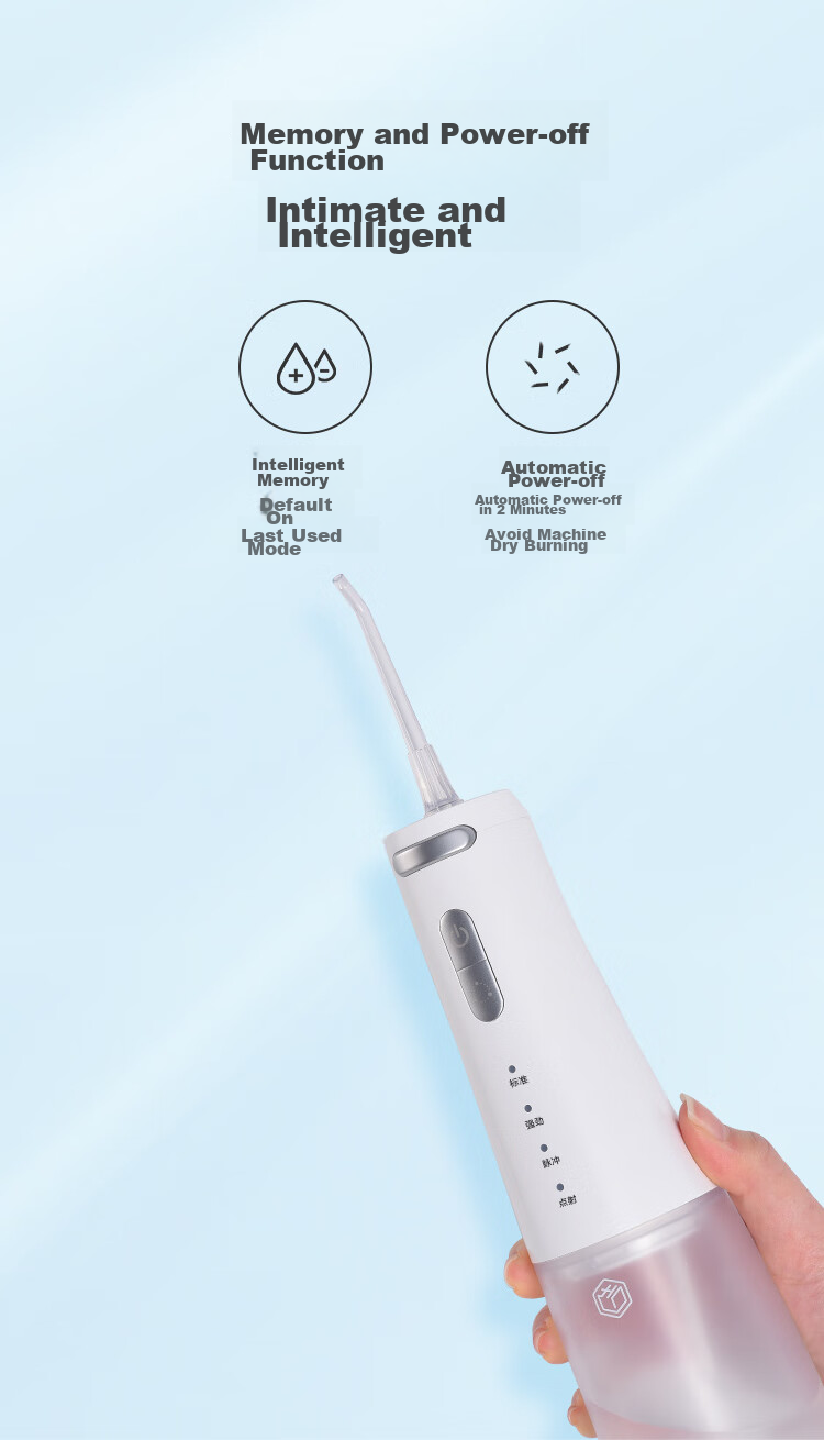 JD Original [Mid-Autumn Festival Gift] Portable Water Flosser with 6 Nozzles, 300ml Large Water Tank, Ultrasonic Dental Irrigator, Oral Irrigation Device for Orthodontics And Gum Care, Adult Use 13