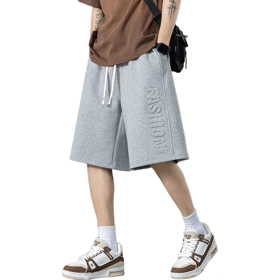 I'M DAVID Casual Sports Shorts for Men, Summer Loose Thin Five-Point Basketball Shorts, Beach Trunks, Dark Gray, 2XL