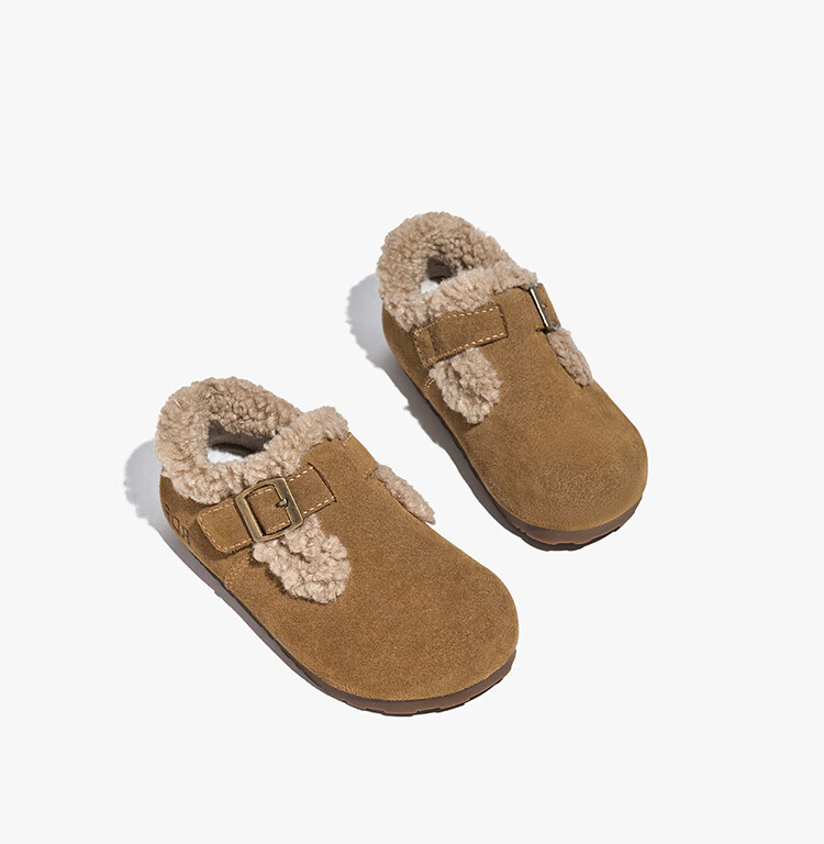 RED DRAGONFLY Children's Autumn Shoes, Boys And Girls Flats, Girls Soft-Soled Birkenstock Shoes, Small Leather Shoes Q51BPPF406, Camel Color, Size 29 27