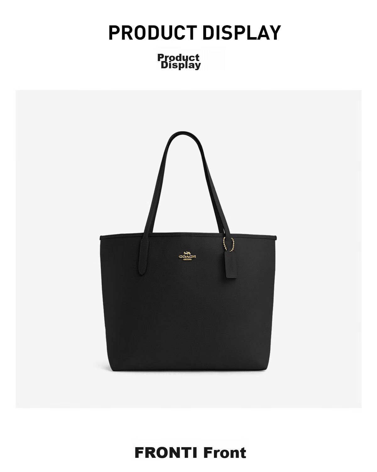 COACH [Brand Direct Supply], Women's CITY Large Shoulder Tote Bag in Black, CR111, New Year Gift 5