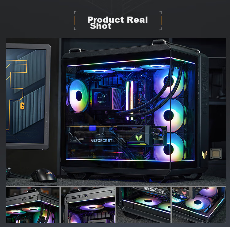 ASUS GT502 Borderless Edition, White Skyline Neon Case Light Strip/LED Strip, ARGB Light Strip/LED Strip, Magnetic, 5V 3Pin, Godlight Synchronizatio 8