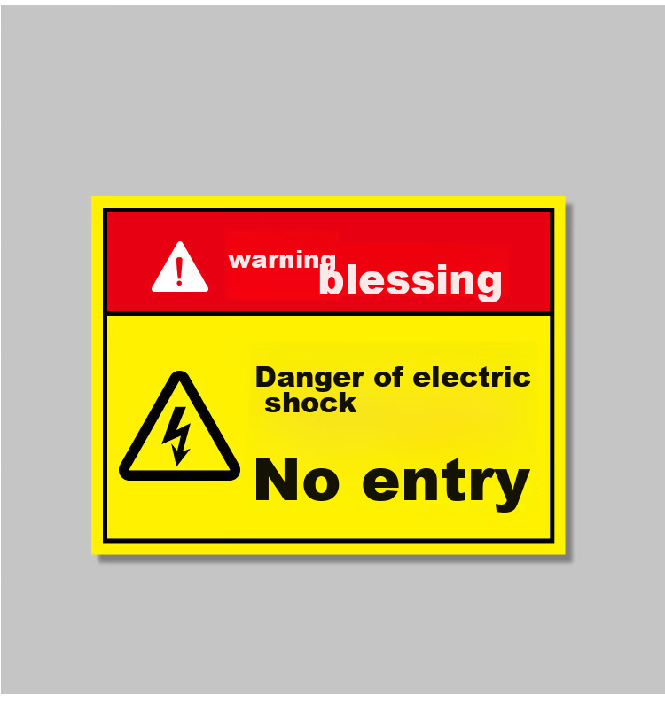 Aimohui Distribution Box Identification Sticker, PVC Safety Warning, Electric Hazard Sign, Distribution Box Label, 20*15cm, 5 Pieces Per Pack 6