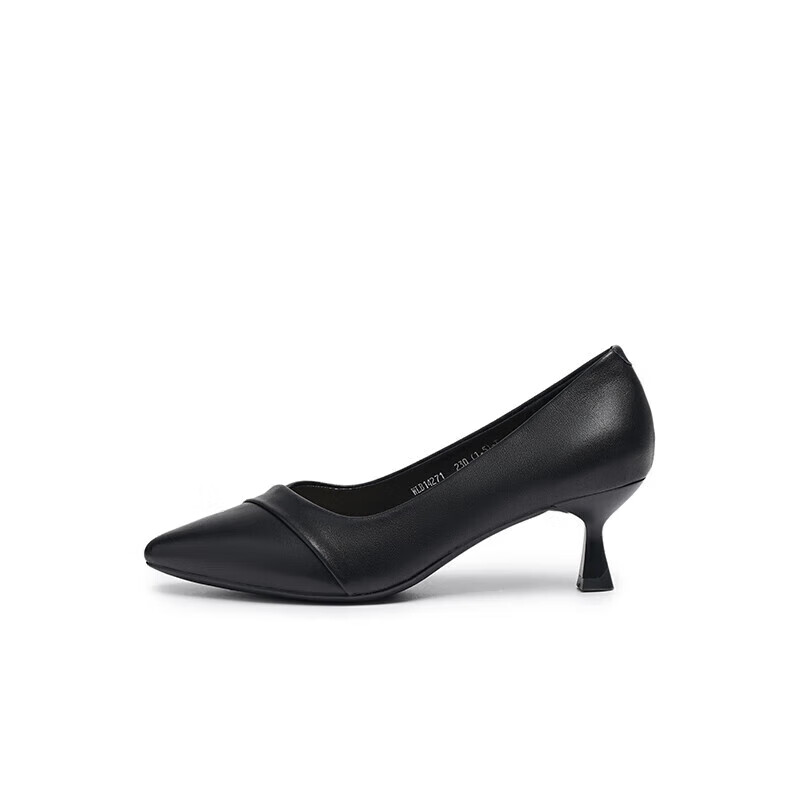 RED DRAGONFLY High Heels, Shallow Women's Spring And Autumn Work Shoes, Elegant Commuter Stilettos, Single Shoes WLB14272, Black, Size 37