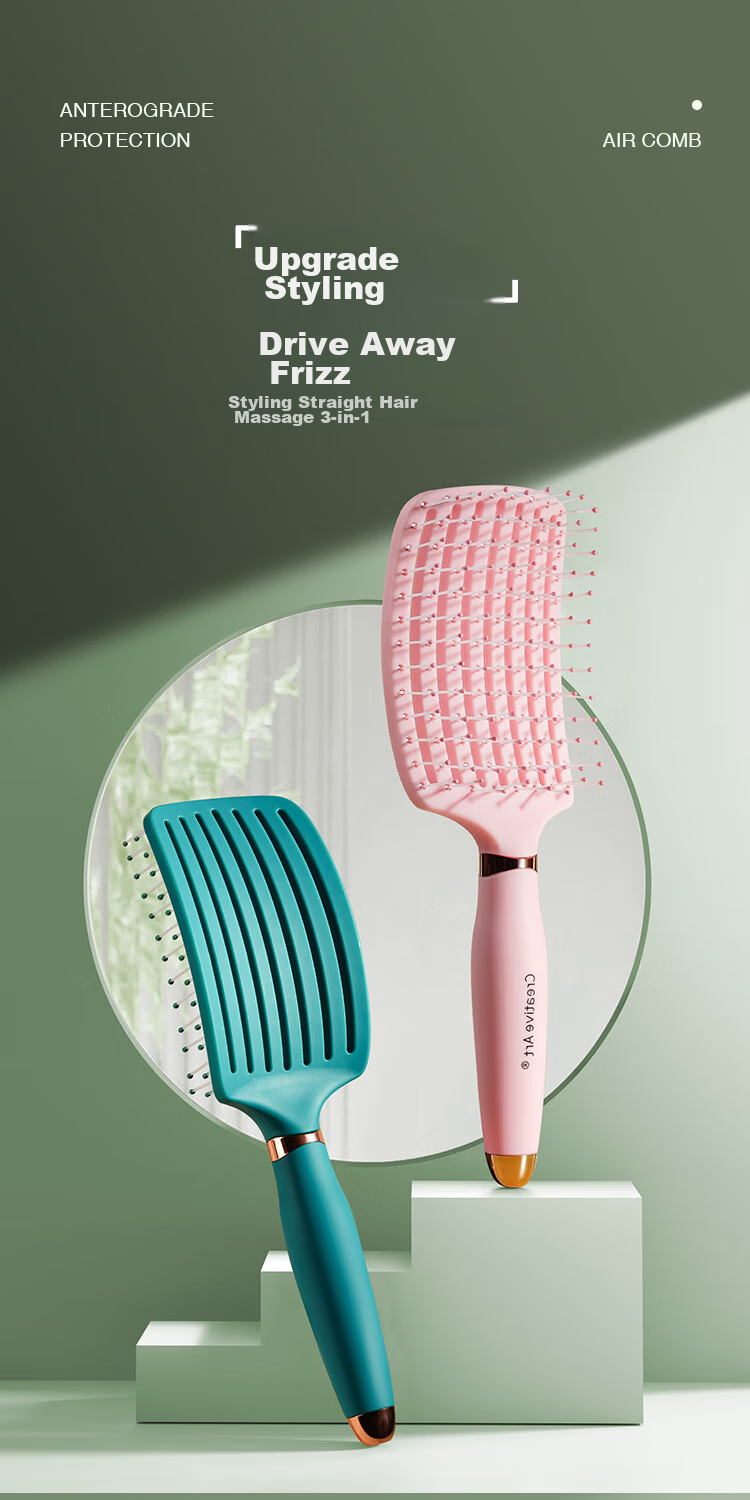 Creative Art Ribs Comb High Crown Volumizing Tool for Women, Long Hair Styling Comb with Wide Teeth for Curly Hair And Me 1