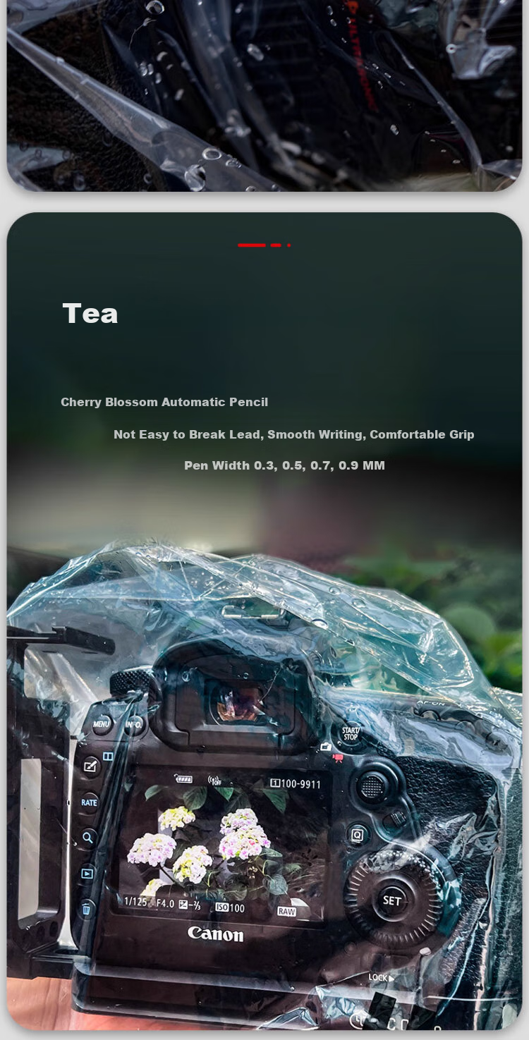 Haida Camera Rain Cover, Waterproof Case, Fully Transparent Raincoat, Protects Cameras for Outdoor Shooting in Rainy Weather, Suitable for Various Brands of Cameras, R18 Two-Piece Set 3