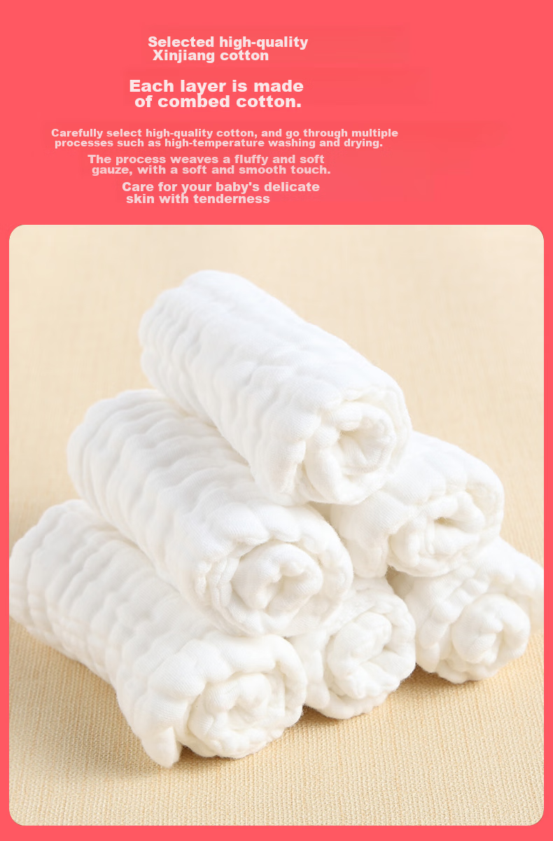 Babyprints [Without Melamine] Diaper, Baby Gauze, Pure Cotton, Newborn Diaper Pad, Disposable Diaper, Washable, 6 Pieces 7