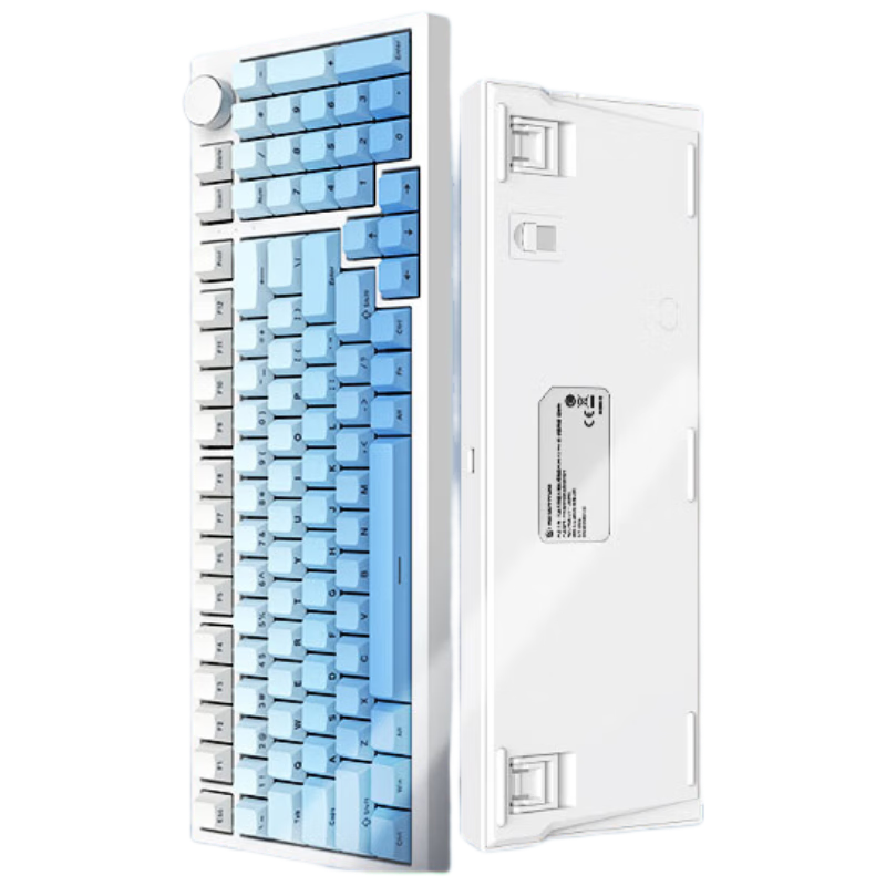 Xuanpai PD98 PRO, Tri-Mode Wired/Bluetooth/Wireless, Customizable Mechanical Keyboard, E-Sports Gaming And Office Use, Full Hot-Swappable, Gasket Mount, Sony Switches, White And Blue Side Engraving
