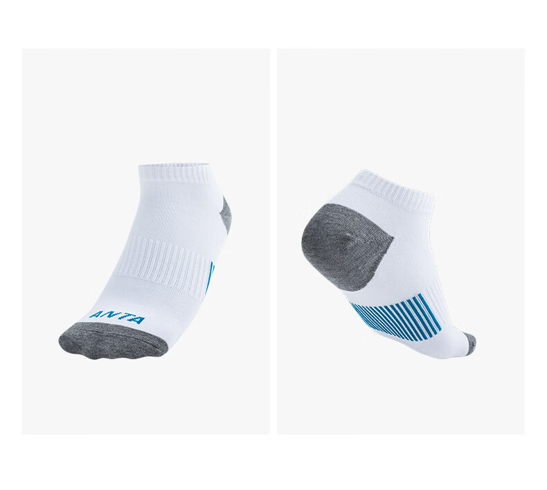 Anta Socks [4 Pairs] Sports Short Socks Comfortable Antibacterial Sweat-Absorbing Breathable Running Basketball Socks Unisex 14