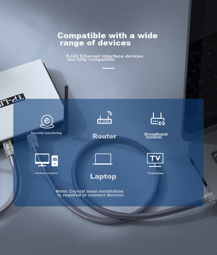 CHOOSEAL (CHOSEAL) Original CAT5e Ethernet Cable [Engineering Version], Pure Copper Core, Comprehensive Wiring, POE Power Supply, Unshielded Network Cable, Gray, 305 Meters, QS2608AT305S 10