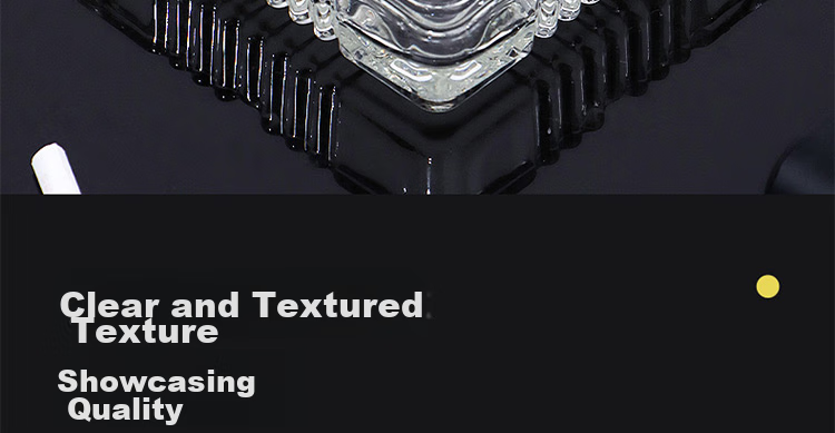 Jidukongjian Glass Ashtray, High-End Office Ashtray, Desktop Ornament, Birthday Gift for Dad, Square Shape 8
