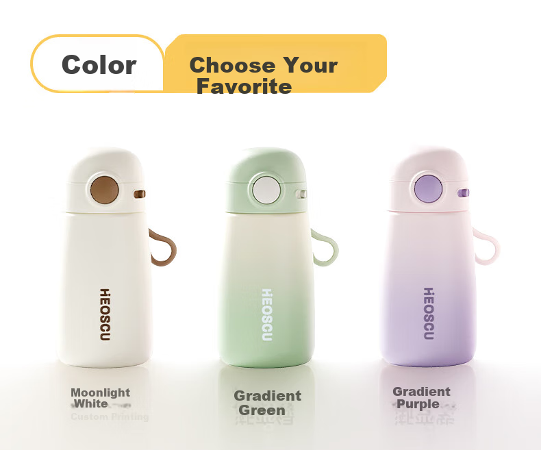 NRMEi Straw Insulated Cup for Pregnant And Postpartum Women, Lying Down Drinking Water, Ladies' 316L Stainless Steel High-Value Student Children's Water Bottle 34