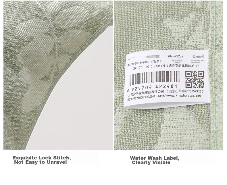 Jinhao 100% Cotton Pillowcase Pure Cotton Four-Layer Gauze Double Breathable Sweat-Absorbent Pillow Towel 50*80cm Round Flower Pattern Pair 15