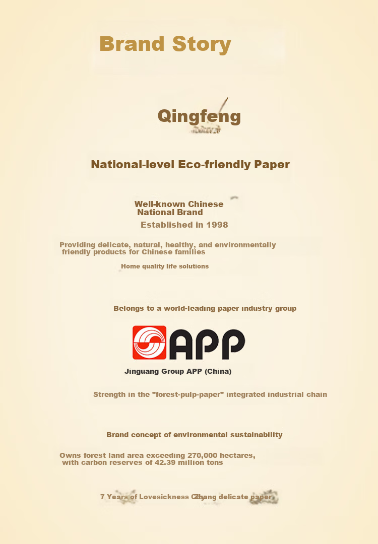 Qingfeng [Single Pack] Facial Tissues, Original Wood Gold Series, 4-Ply, 120 Sheets*3 Packs, BR34MJ 11