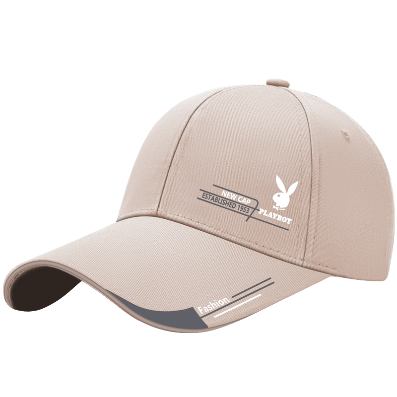 PLAYBOY Men's Baseball Cap, Outdoor Spring And Summer Middle-Aged Sun Protection Sports Hat, All-Season Travel Visor Cap, Khaki