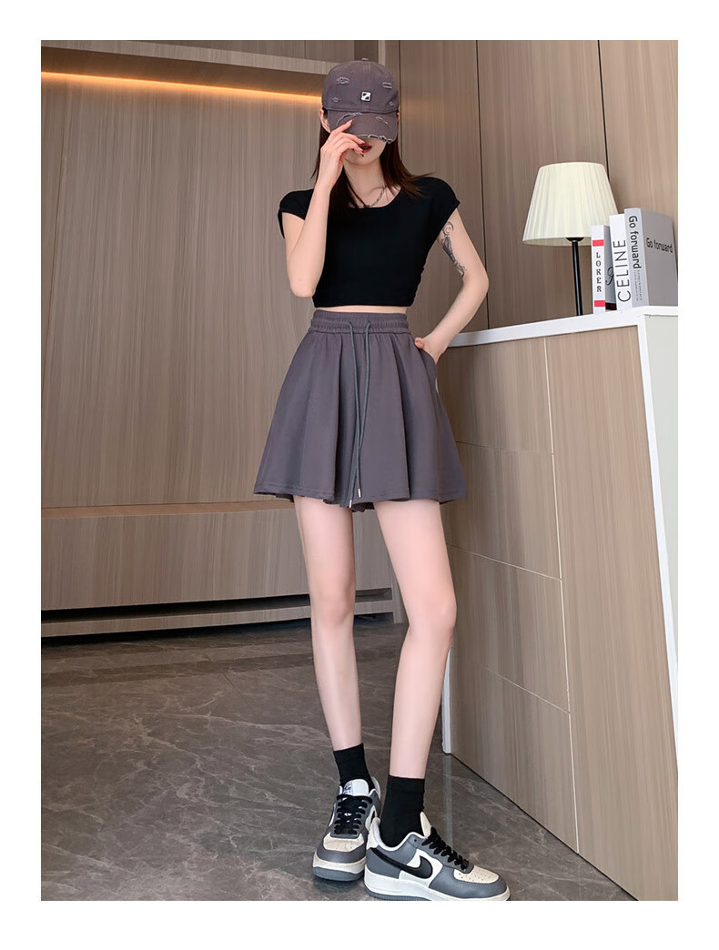 Langsha Women's Summer Ballet Style Loose Dance Sports Wide-Leg Home Pants JK Anti-Exposure Hot Shorts 15