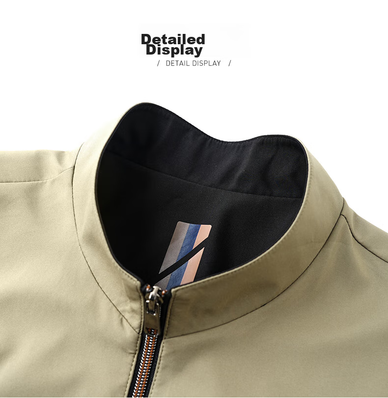 FIRS [Windproof And Wrinkle-Resistant] Men's Jacket, Spring And Autumn Stand-Collar Coat, Business Casual Jacket, Workwear Outerwear, Men's Clothing 15