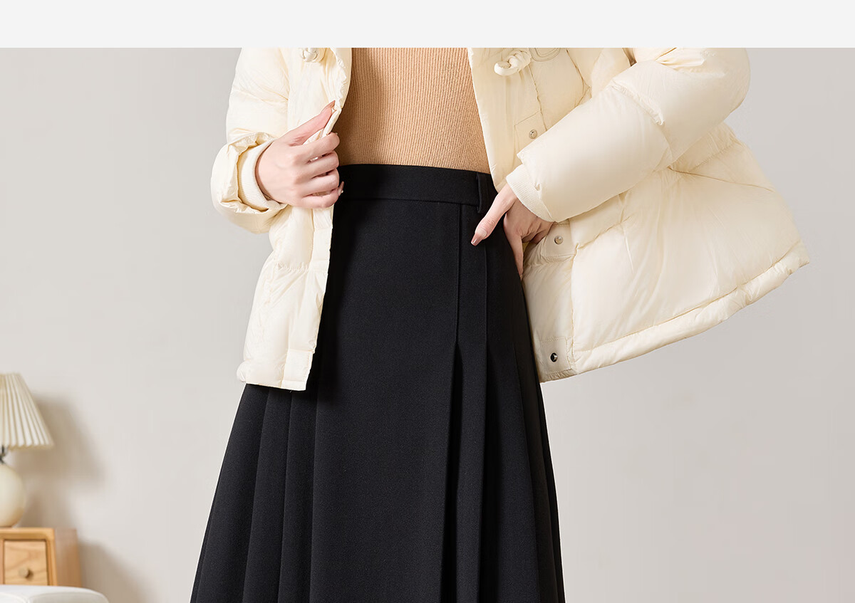 She Enjoy Woolen Skirt Women's Autumn Winter Versatile Woolen Pencil Skirt Mid-Length Straight Skirt T54B090 2