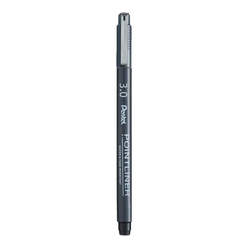 Pentel 3.0mm Water-Based Drawing Needle Pen, Art Drawing Outlining Pen, Comic Design Line Pen S20P-C30A