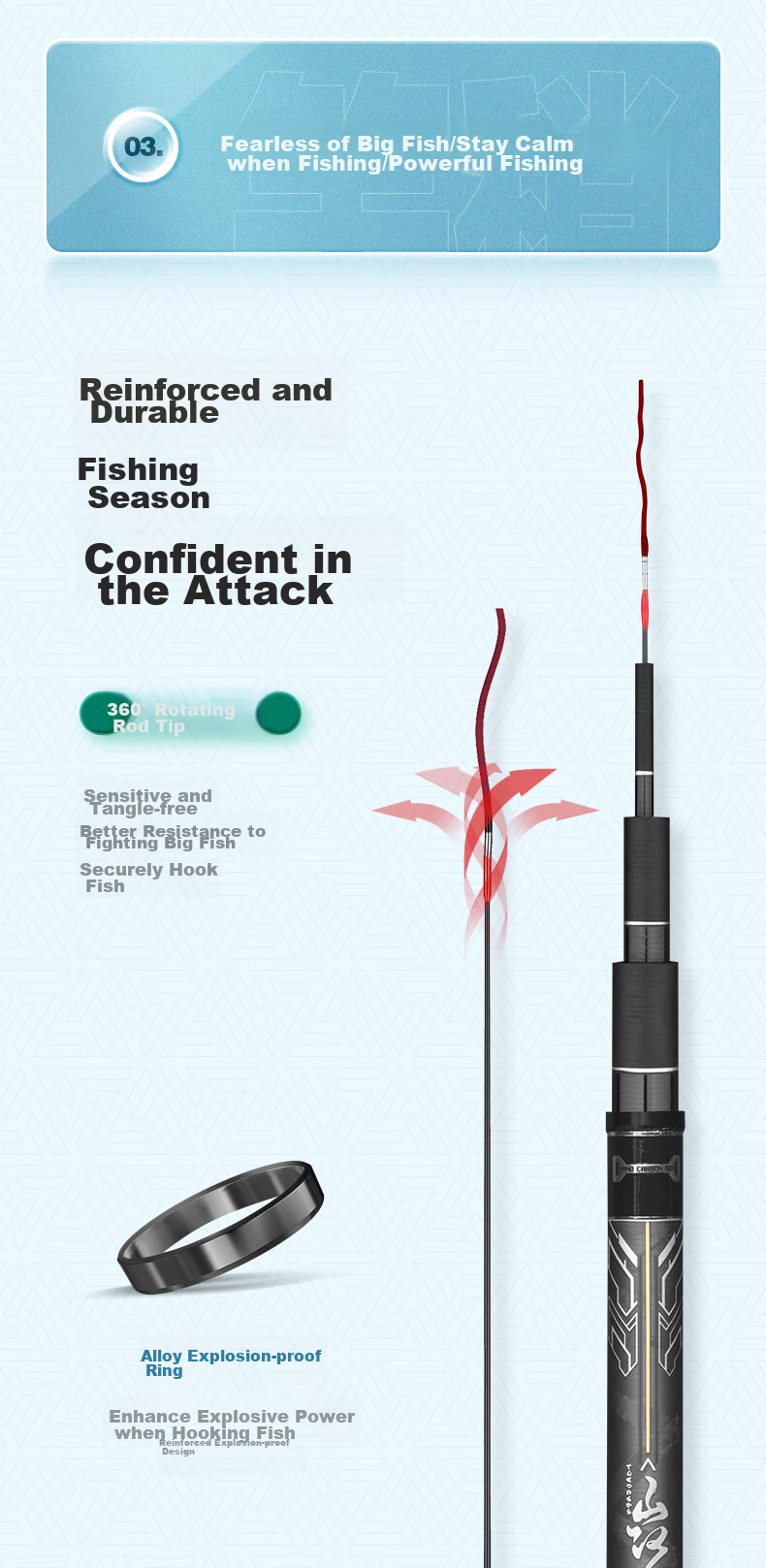 Grsaed Shanhefu 7.2-Meter Fishing Rod, Handheld Rod, 28-Section Composite Rod, Carbon Fiber Ultra-Light Ultra-Hard Pole for Carp And Crucian Carp Fishing 15