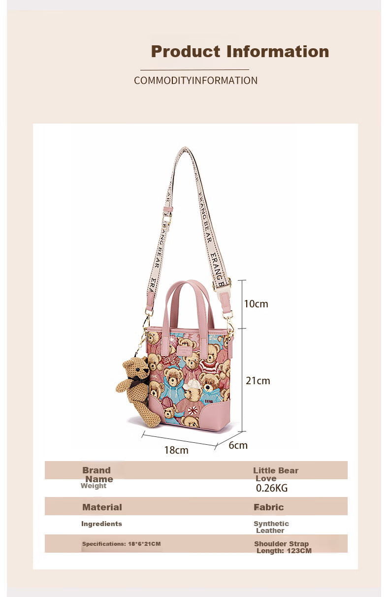 Xiaoxiongyilian Wide Shoulder Strap Handbag, Summer Bag, Fashionable Commuter Shoulder Crossbody Bag for Women, Valentine's Day Gift 4