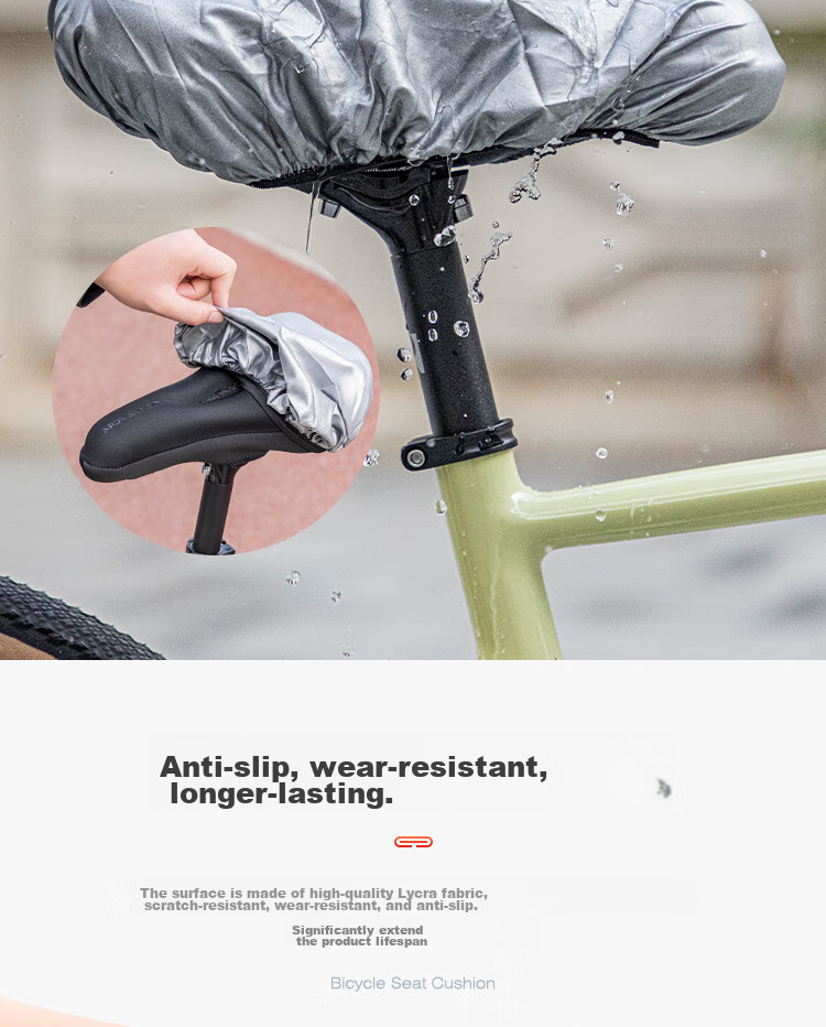 Move Iron Bicycle Seat Cover, Mountain And Road Bike Liquid Shock-Absorbing Silicone Soft High-Elastic Hollow Breathable Comfortable Seat Cushio 13
