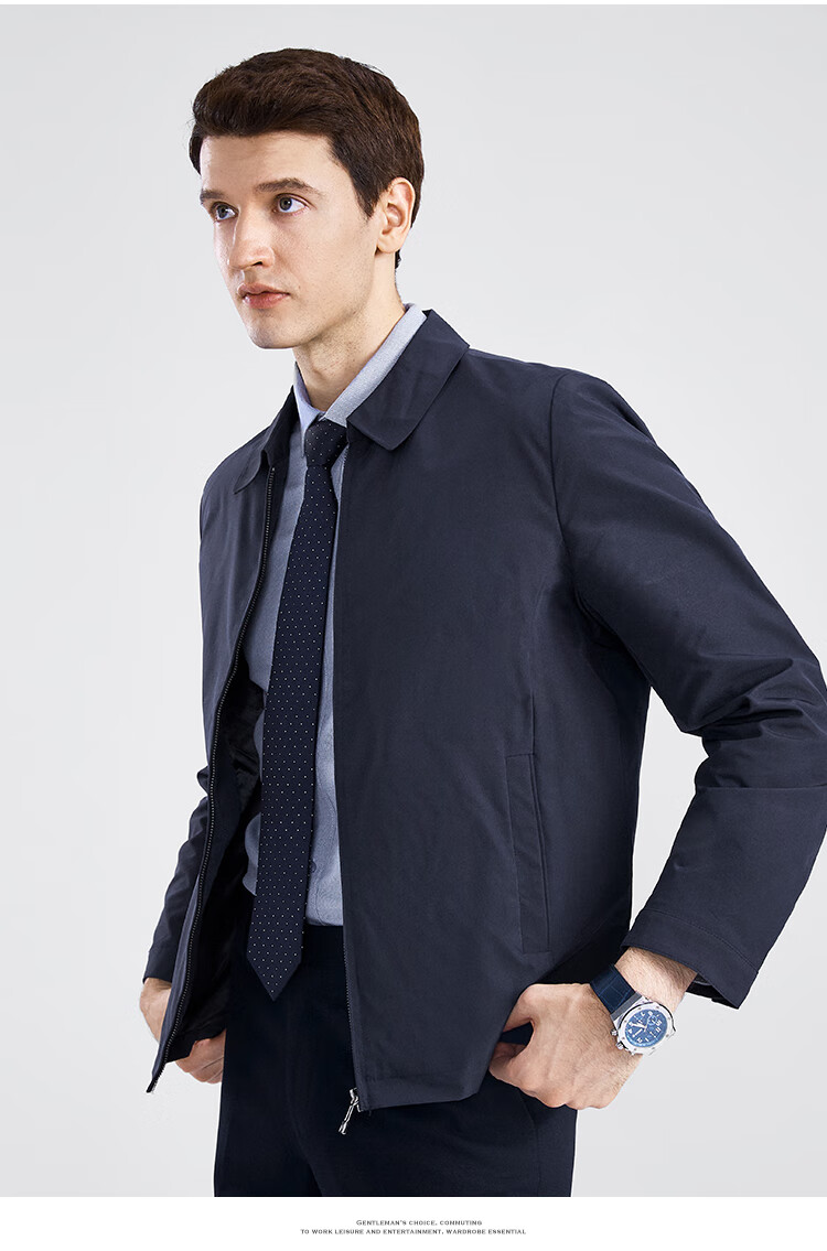 Shanshan [Three-proof Fabric] Executive Jacket with Lapel Collar Men's Business Windproof Commuter Wrinkle-resistant Civil Servant Durable Menswear 10