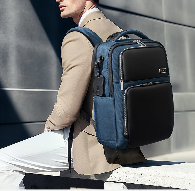 LEVEL8 Laptop Backpack, Explorer Series, Unisex Business Commute Travel Fashion Casual Large Capacity Backpack, Black 1