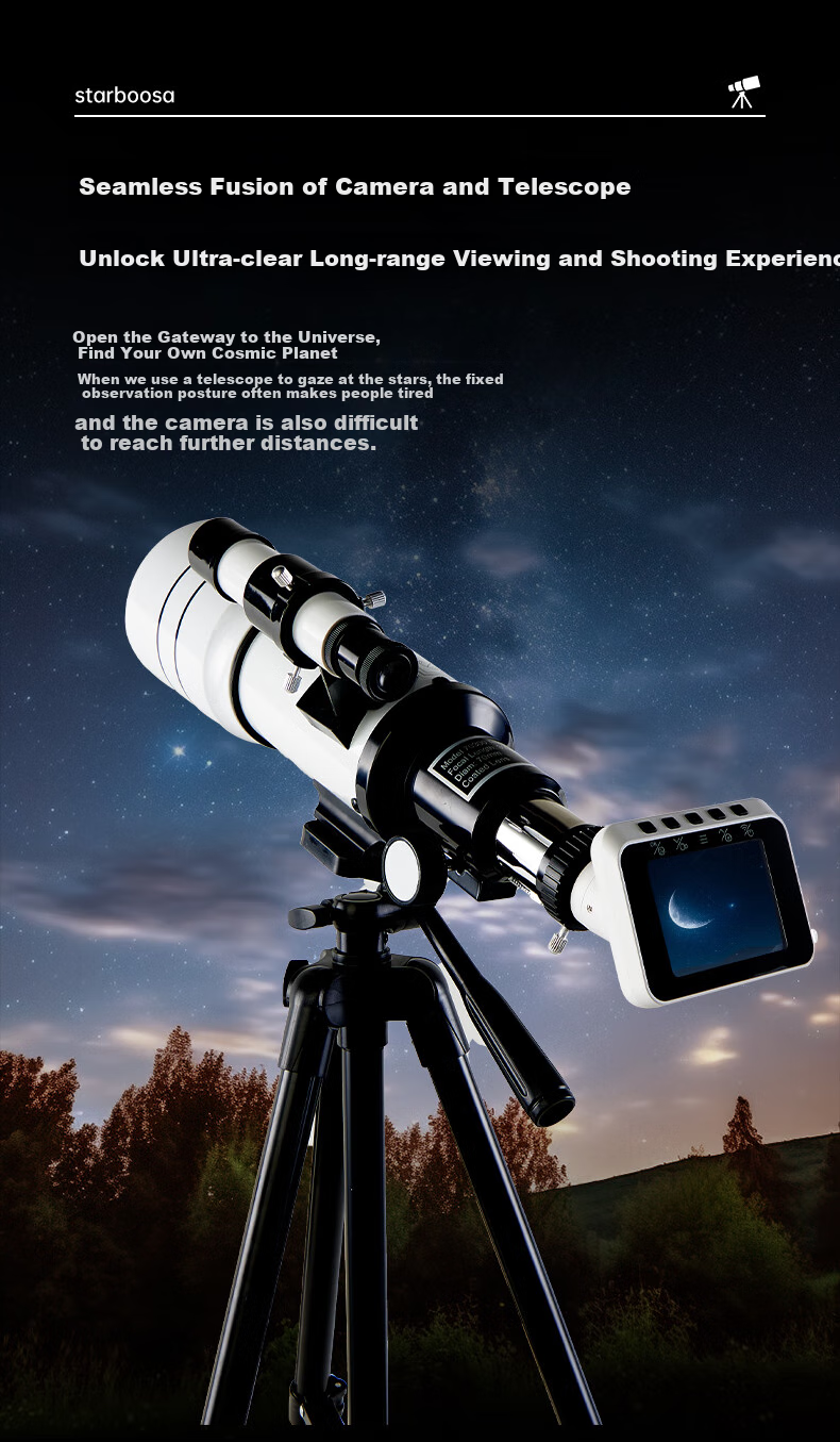Starboosa Astronomical Telescope with Smart Star-Finding Connection Display, Children's Day Gift for Primary And Secondary School Students 3