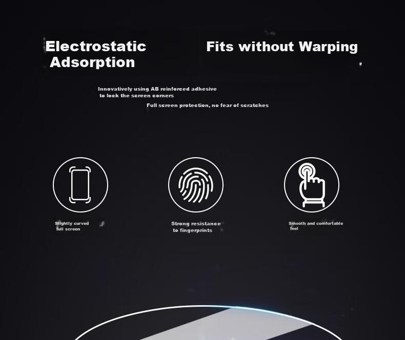 ESCASE [Three-Pack] Huawei WATCH GT Cyber Watch Screen Protector, Tempered Glass Film for Huawei Smartwatch, Full Coverage Anti-Drop Protective Film 8