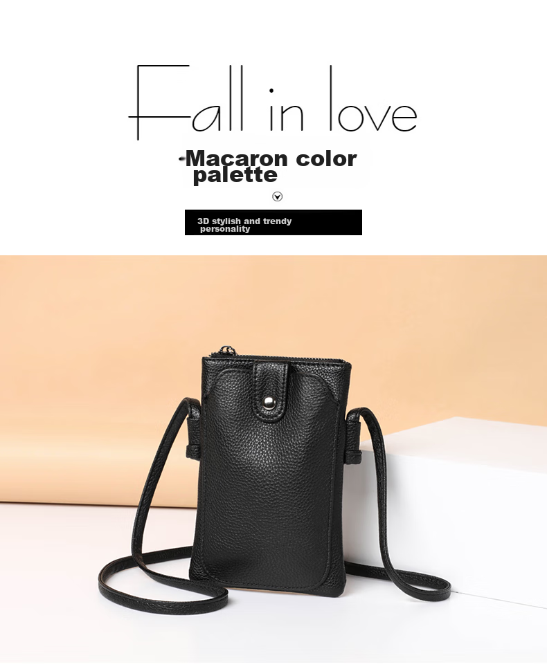 Viney Leather Handbag, Women's Bag, Niche Phone Purse, Stylish Shoulder Crossbody Bag, Practical Birthday And Mother's Day Gift for Mom 1