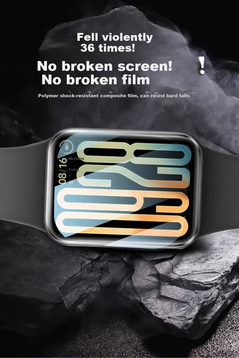 CHENSONG Suitable for Xiaomi Band 9 Pro Hydrogel Heat-Bent Film, High-Definition Anti-Scratch Wear-Resistant Shockproof Shatterproof Full-Screen Protective Film, Xiaomi 9 Pro Band Heat-Bent Film 7