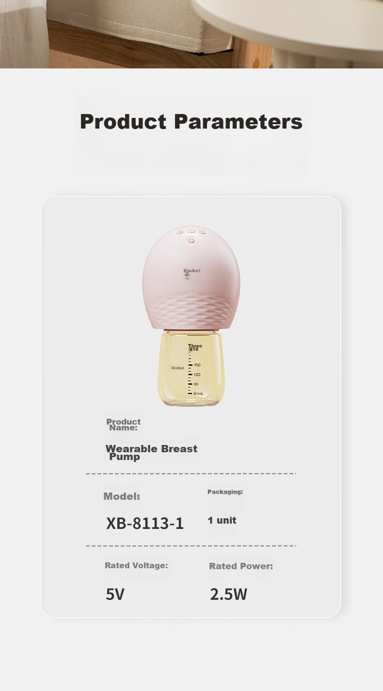 Xenbea Wearable Breast Pump with Bottle 8113-1 18