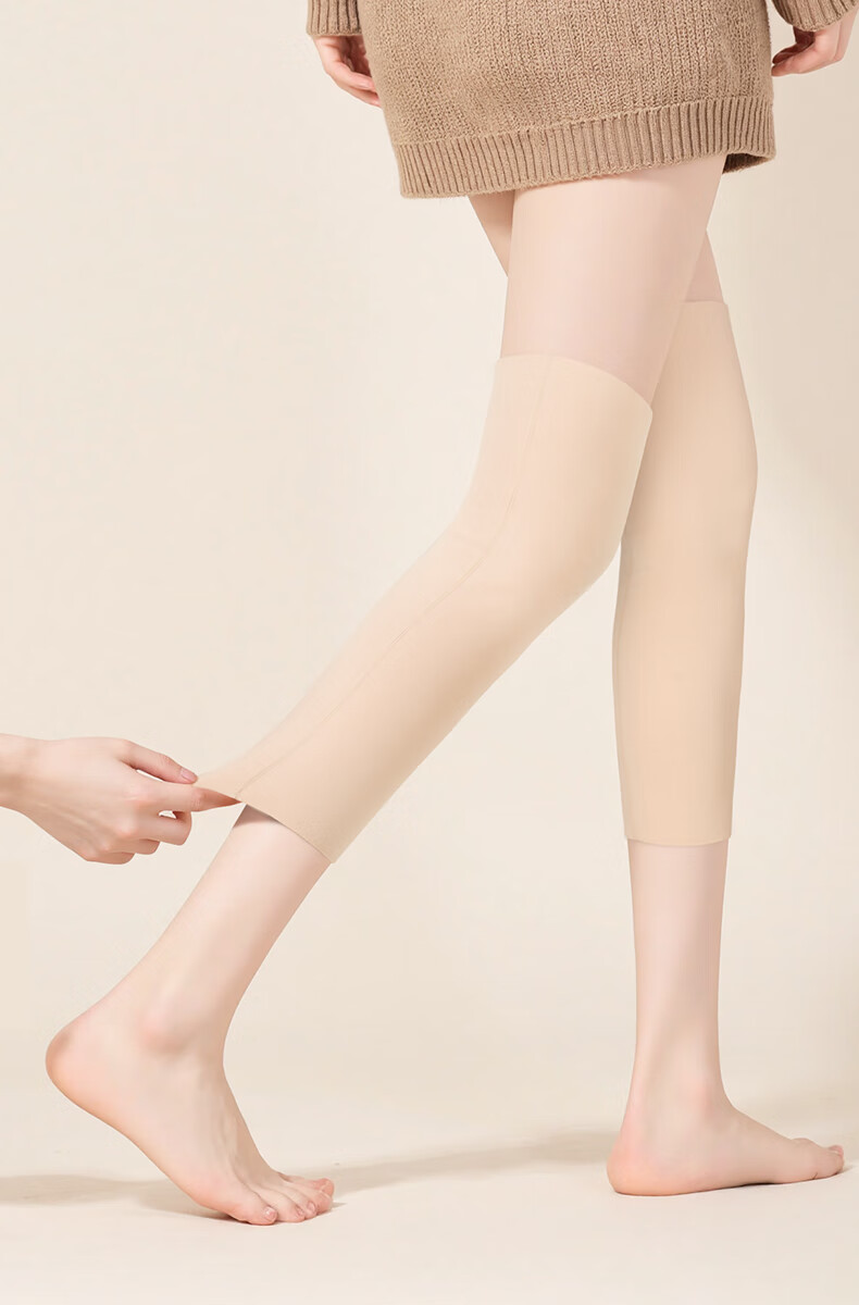 NAILEKESI N Thermal Knee Brace Extended Women's Calf Over-Knee Warmers German Velvet Leg Warmers for Cold Legs Arthritis Winter 2