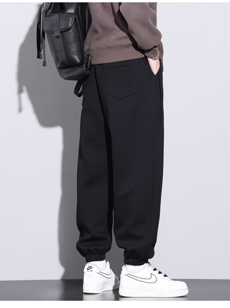 I'M DAVID Men's Casual Loose Fit Sports Pants Korean Style Heavyweight Fashion Jogger Pants Simple Versatile Trousers for Men 19
