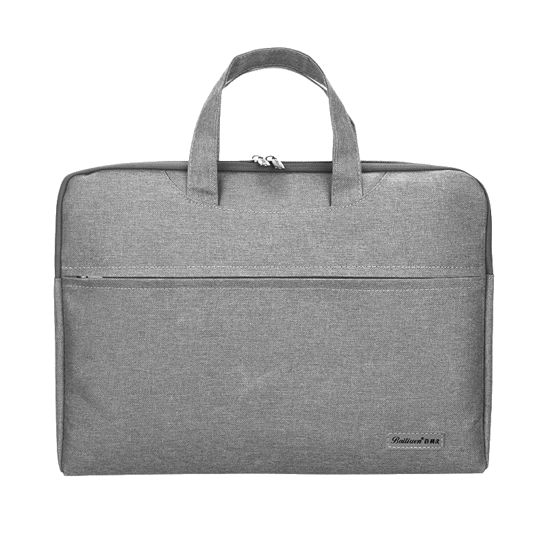Bailiwen BK8635 Light Gray Thickened 3D Briefcase/handbag/business Bag/document Bag/zipper Bag-commuter Handbag Document Bag Meeting Bag