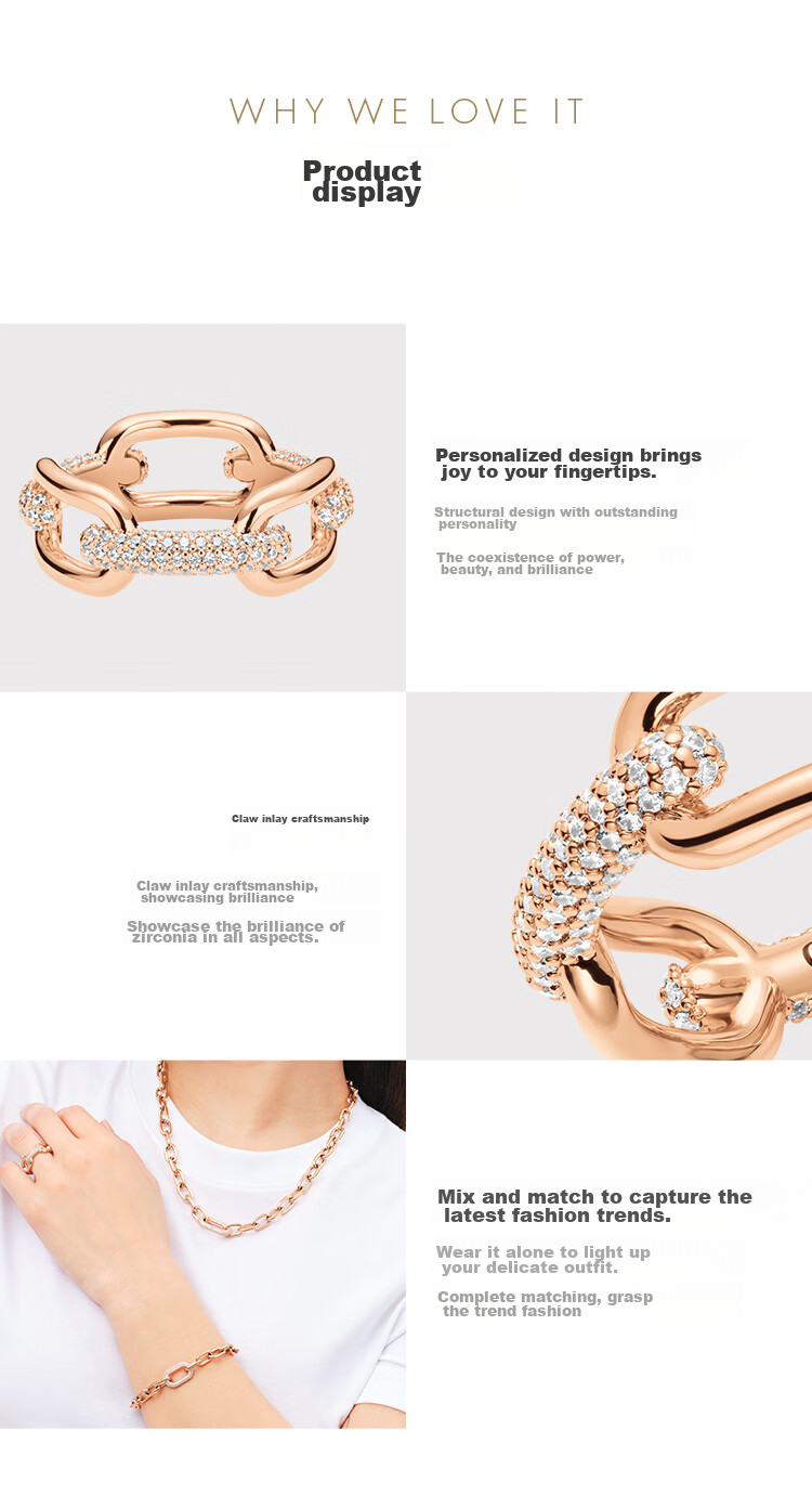 DanielWellington DW Ring for Women, Starry Silver Couple Rings Size 52, Birthday Gift for Women DW615 6