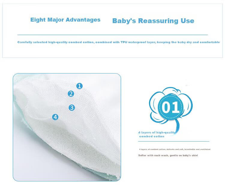 Xiqinbao Baby Diaper Pants Unisex Toilet Training Pants Waterproof Pants 3-Pack, Recommended for 14-19kg, Size 110 6