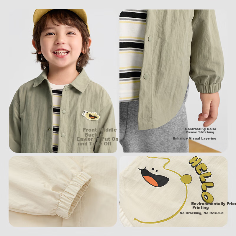 BALABALA Children's Clothing, Baby Outerwear, Boys And Girls Clothes, New Autumn Thin Shirt, Cute Casual Style, 208325105209