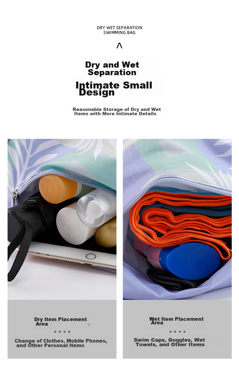 PEAK Fitness Bag for Men And Women, Dry-Wet Separation Swimming Waterproof Bag, Sports Drawstring Portable Backpack Storage Bag 6